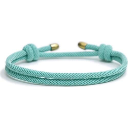 2021 Milan Rope Couple Bracelet New Milan Rope Hand Rope Color Simple Style