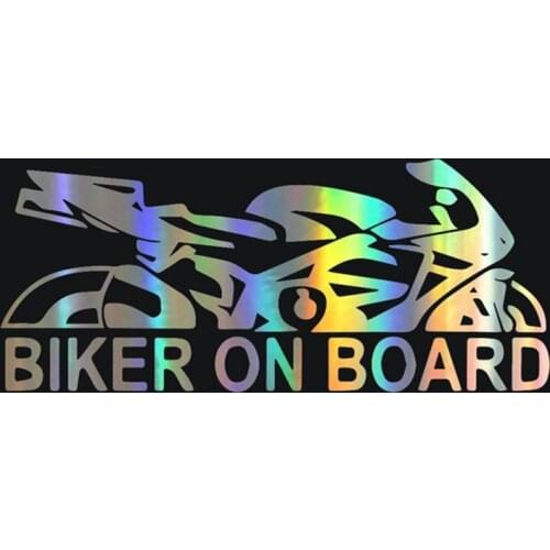 Personality Biker on Board Stickers and Decals Vinyl Car Styling Funny Sticker on Cars Good Quality Apply To Car Window Laptop