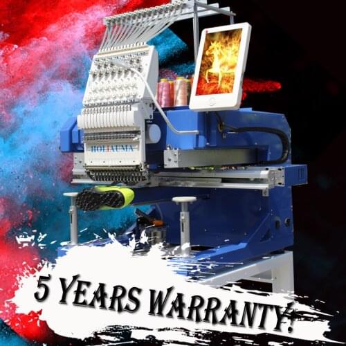 Single head 15 color Computer Embroidery Machine / 3D Cap Garment Embroidery Machine Price