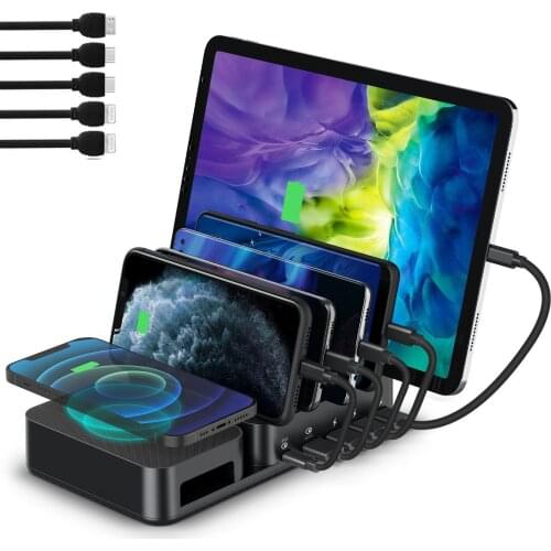 Multi USB Charger 8 Ports QC 3.0 Fast Quickly Charge For Iphone 8 X 11 Pro Samsung S10 iPad Carregador Dock Station