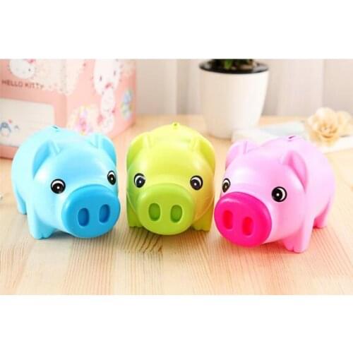 1PC Cute Plastic Piggy Bank Pig Cash Coin Money Saving Box Children Toy Kids gift kids money boxes Moneybox LF 065