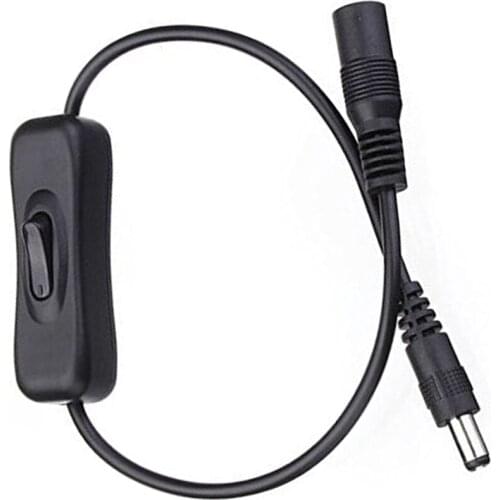 10Pcs 5.5*2.1mm 30cm DC In Line On Off Switch Jack Wire DC Female Male Power Cable Connector Plug adaptor For CCTV LED tape