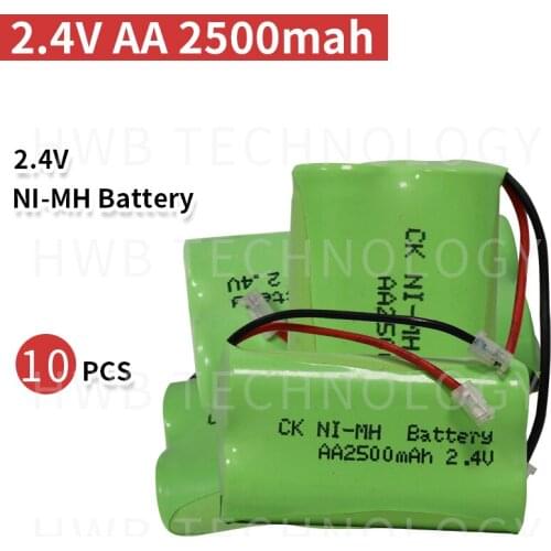 10 PCS/lot Original Ni-MH AA 2.4V 1800mAh Ni-MH Rechargeable Battery Pack With Plugs For Cordless Phone Batteries Free Shipping