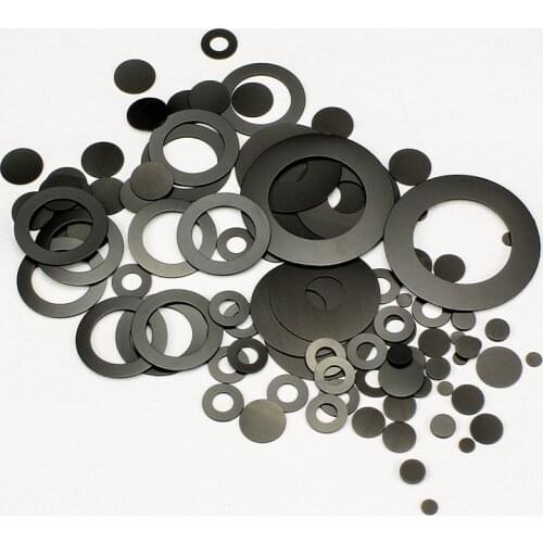 100pcs M1 thickness 0.15/0.2/0.25/0.3 mm High Precision Black Color Polyslider Graphite Nylon Flat Washer
