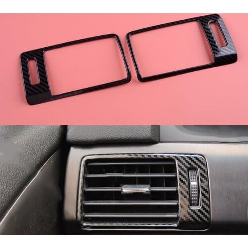 2Pcs/Set Carbon Fiber Style Car Front Side Air Vent Outlet Frame Cover Trim Fit For Honda Accord 2013 2014 2015 2016 2017
