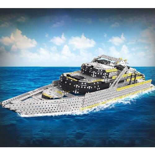 2451Pcs 3D Mechanical Metal Assembly Large Cruise Ship Puzzle Model Building Kits Toy