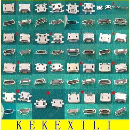 32 models 320pcs/lot micro usb jack connector 5 pins mini usb connector for HTC Lenovo ZTE...mobile phone tablet pc mid
