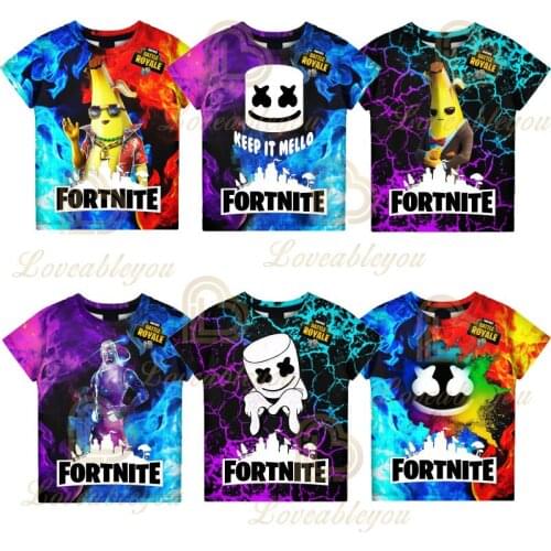 Battle Fortnite Peely Victory Royale Game 3d Tshirt Boys Girls Tops Teen Clothes Shoot Hero Adults Childrens Wear Kids T-shirt