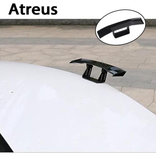Atreus Car Mini GT Spoiler Wing Carbon Fiber Tail Stickers For VW polo passat b5 b6 Mazda 3 6 cx-5 Toyota corolla Ford focus 2 3