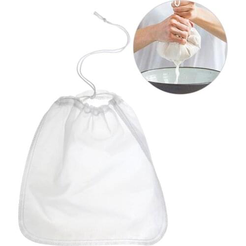 BESTOMZ 200μM Nut Milk Bag Reusable Almond Milk Bags - Commercial Food Grade Fine Nylon Mesh Food Strainer Cheese Maker A35