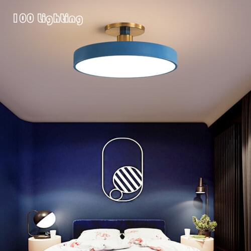 Colorful LED Bedroom Ceiling Lights Remote Control Dimming Living room Restaurant Ceiling Lamp Round Surface Mount Loft Deco