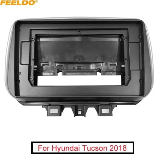 FEELDO Car Stereo 9”/10.1” Big Screen Fascia Frame Adapter For Hyundai Tucson 2Din Dash Audio Fitting Panel Frame Kit