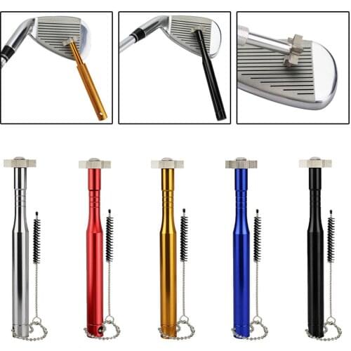 Golf Club Grooving Sharpening Tool Iron Wedge Club Groove Sharpener Cleaner Golf Club Clear Tool 6 color golf accesories
