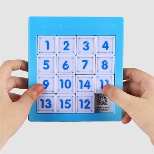 Numbers Sliding Puzzle Tangram Counting Toys Educational Brain Teaser Smart Games For Kids Children