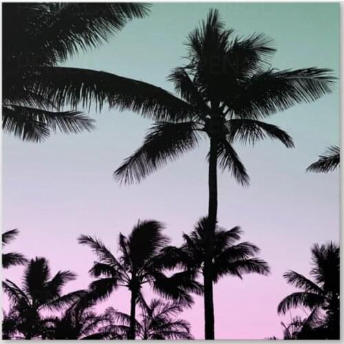 Canvas Painting Wall Sky Art HD Printing Palm Tree Poster Home Decorative Modern Living Room Modular Square Pictures Framework