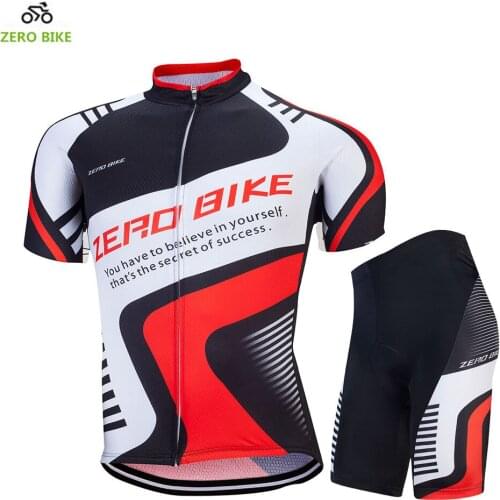ZERO BIKE New Arrival Cycling Jersey Set Short Sleeve Bike Bicycle Sportswear Ropa Ciclismo 4D Gel Padded Cycling Clothing