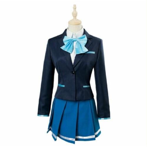 Hitomi Tsukishiro Iroduku Sekai no Ashita Kara Dress Cosplay Costume Uniform