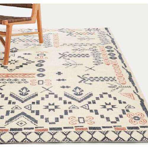 Bohemian Style Carpet Living Room Ethnic Vintage Bedroom Rug Home Decor American Sofa Coffee Floor Table Area Mat Anti-skid Rug