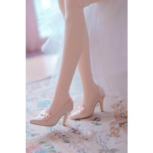 BJD doll shoes are suitable for 1 / 3 sd16 fashion silk retro slim high heels with 5 colors of doll accessories