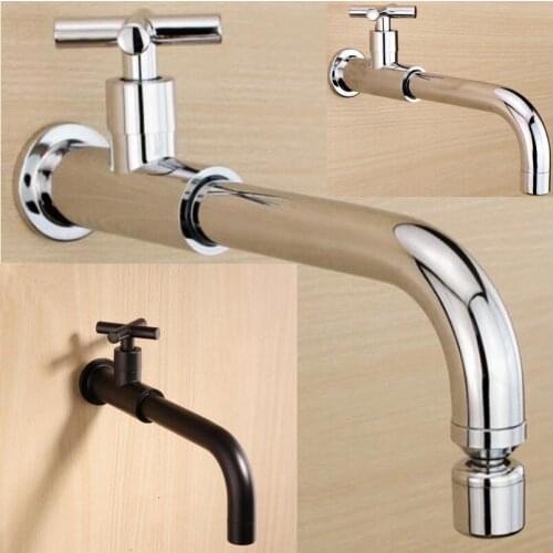 Brass Increase Length Wall Mounted Style Kitchen Single Cold Faucet Sink Faucet Mop Pool Tap