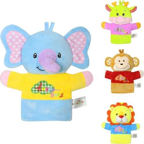 Cute Cartoon Animals Hand Puppet Doll Funny Interactive Plush Toys Kids Gift