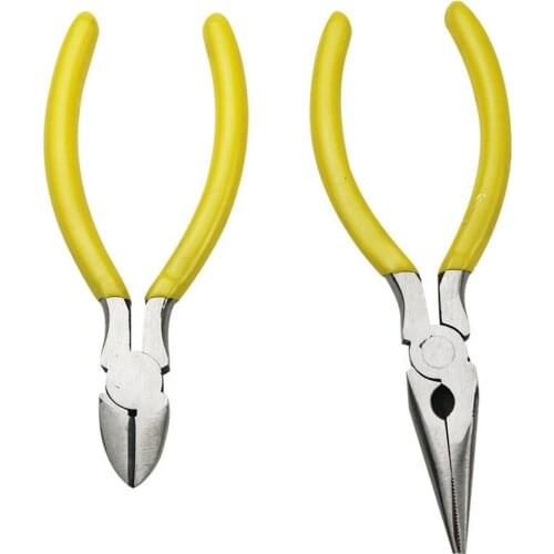 4.5 Inch Mini Plier with Diagonal Plier Needle Nose Plier Handcraft Beading Wire Cable Cutter for DIY Small Jewelry Pliers Tools