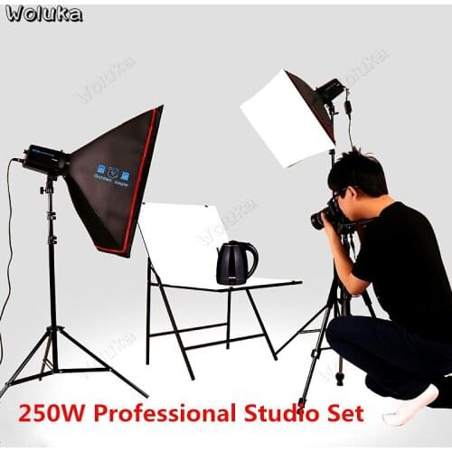 250W Studio Flash Kit photographic light Flash Professional Studio set Softbox photo lamp shooting Table Equipment CD50 T11