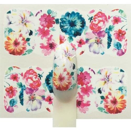 Stickers for nails Water Nail Stickers Design Water Decal Sliders Wraps Tool Manicure Nail Art Decor A16