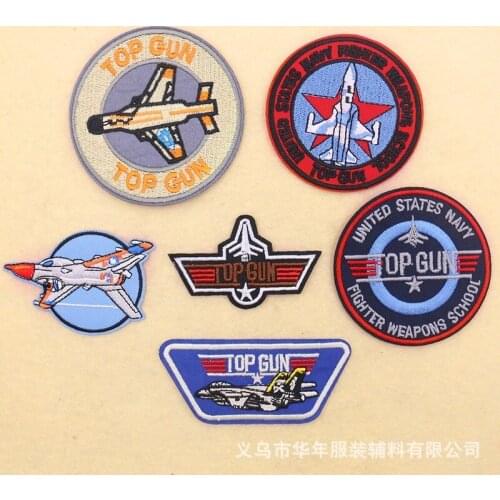 50pcs/Lot Embroidery Patches Letters Clothing Decoration Accessories Air Force Badge Diy Iron Heat Transfer Applique Iron Ons