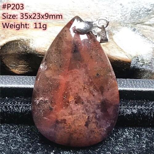 Natural Red Auralite 23 Pendant For Women Men 35x23x9mm Canada Crystal Healing Beads Reiki Silver Energy Gemstone Jewelry AAAAA