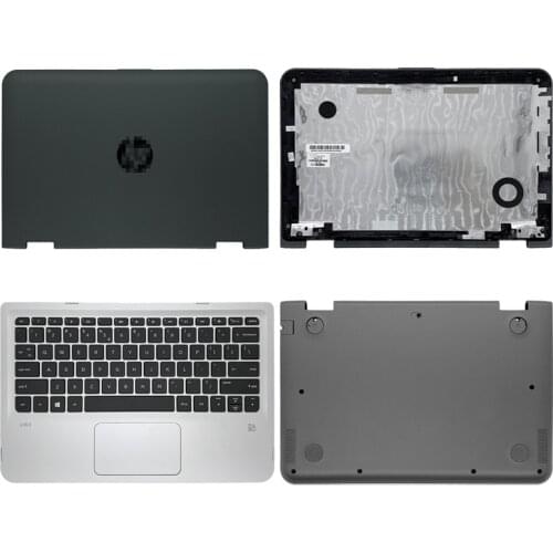 NEW For HP Pavilion x360 11-K 310 G1 G2 TPN-W112 LCD Back Cover/Palmrest/Bottom Case 824201-001 796218-041 824202-001 Black