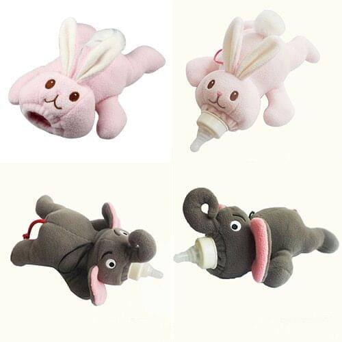 New Cute Baby Kids Cartoon Feeding Bottles Bag Lovely Insulation Milk Bottle Cover Plush Toys