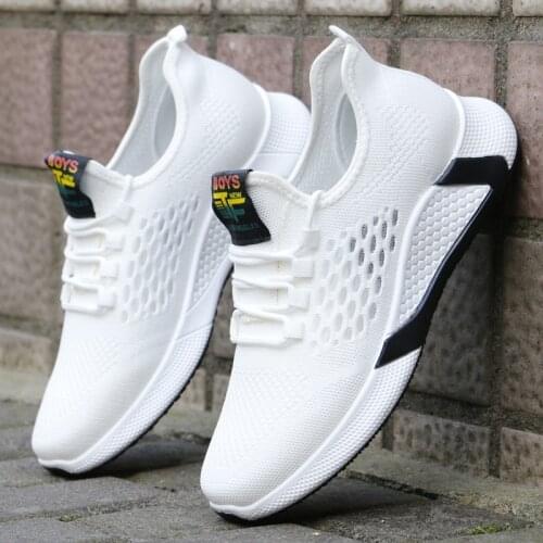 Fall Mens Sports Shoes Breathable Lace-up Mens Mesh Shoes Fashion Casual Non-slip Mens Shoes Running Shoes Tenis Maschirino