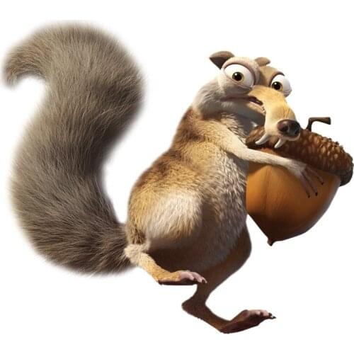 S50278#13/15/17CM Personality PVC Decal Squirrel Car Sticker on Motorcycle Laptop Decorative Accessories