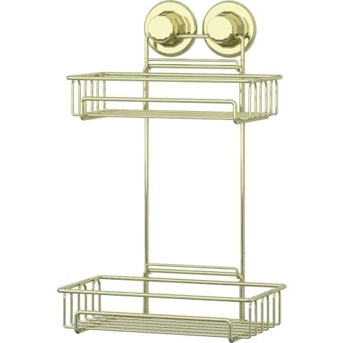 Bathroom Shelf gold -Techno-wire Vacuum 2-Layer