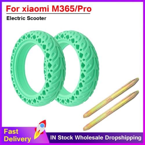 Durable Updated Electric Scooter Tyre Anti-Explosion Tire Tubeless Hollow Solid green Tyre Wheel for Xiaomi Mijia Pro M365