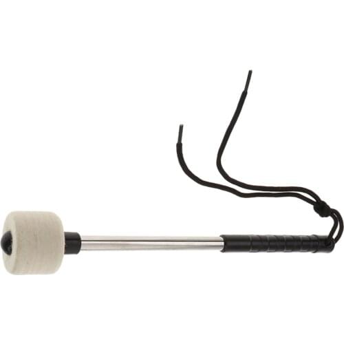 Professional Drum Hammer Mallet Stainless Steel Handle for Marching Band Bass Drum Percussion Parts