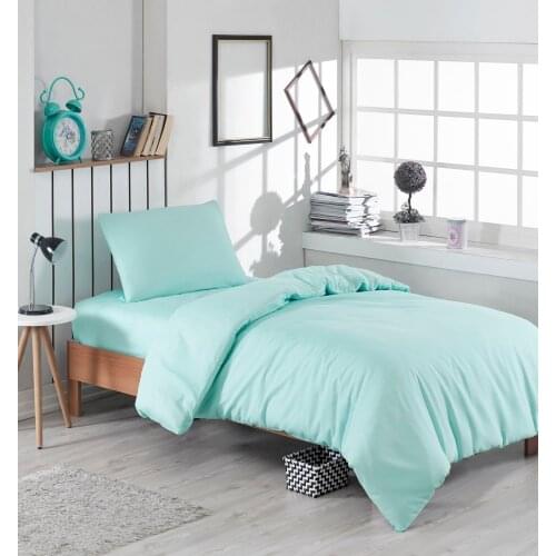 Plain Plain Colorful plain Pattern 3-Piece Duvet Cover Sheet Pillowcase Single Bed Duvet Cover Cotton 2021 New Season