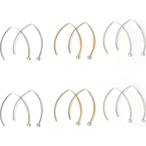 20pcs Simple V Shape 25*42mm Size Gold/Silver/Rhodium Color Copper Stud Earring Findings , for DIY Earring Jewelry Making