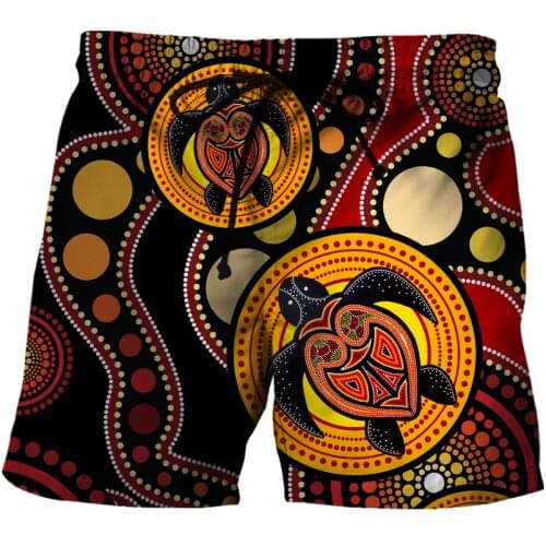3D Print Mens Shorts Summer Beach Shorts Australia In my heart Indigenous Painting Art Pants Culture Casual Fashion Streetwear