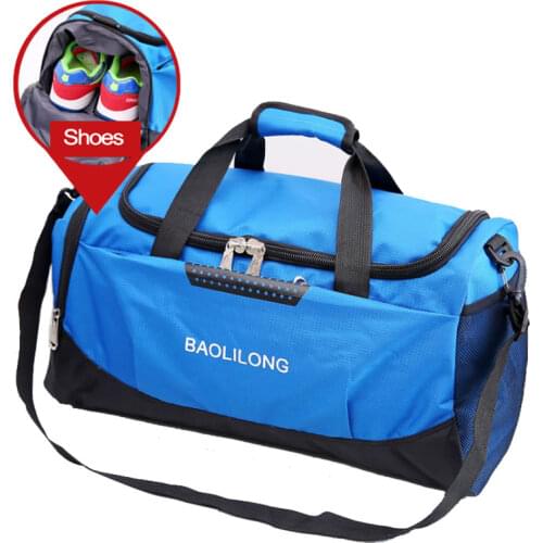 Outdoor Waterproof Sports Gym Bag Leisure Yoga Fitness Shoulder Shoe Bags Large Capacity Nylon Portable Travel Handbag X151A