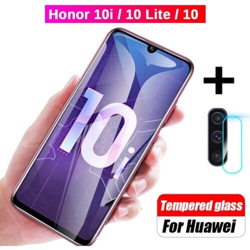 2-in-1 Camera Tempered Glass For Huawei Honor 10i 10 Lite Screen Protector Protective Glass For Honor 10i HRY-LX1T 10 Light Film