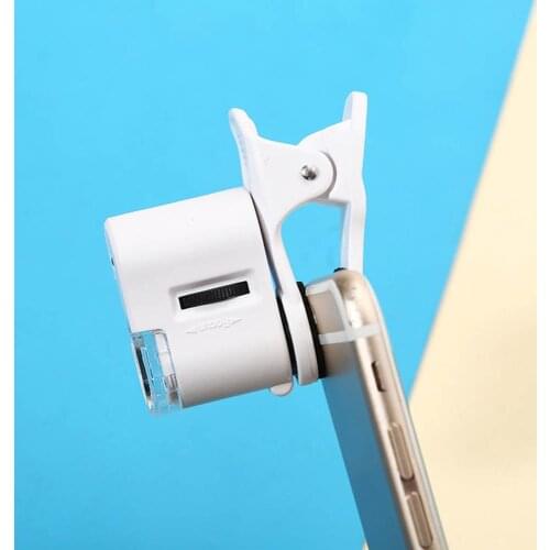 60X Mobile Phone Microscope Macro Lens Zoom Micro Camera Clip With LED UV Light Smartphone Microscope Lens Phone Accessories
