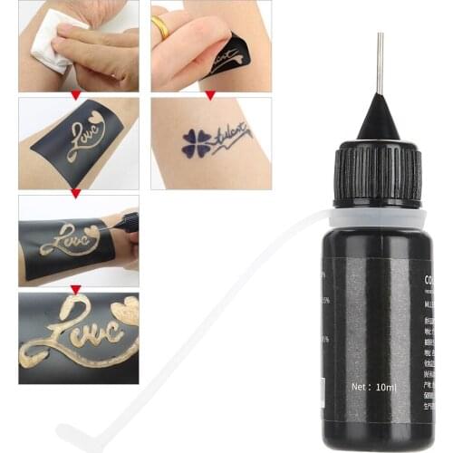 10ml/Bottle Professional Long Lasting Waterproof Natural Juice Tattoo Paste Microblading Pigment for Temporary Body Art Painting