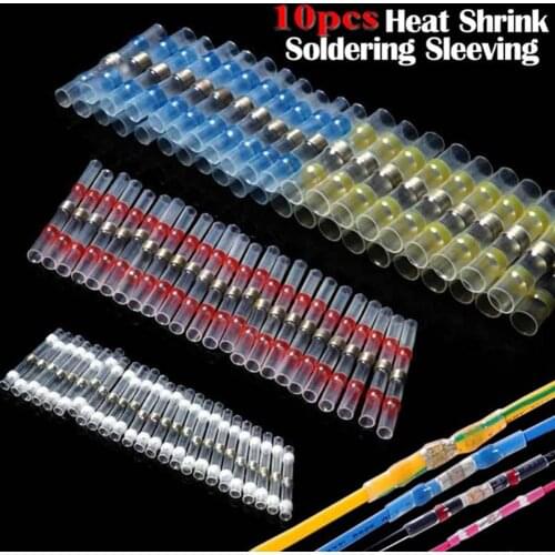 10pcs Practical Electrical Waterproof Seal Heat Shrink Butt Terminals Solder Sleeve Wire Connectors UD88