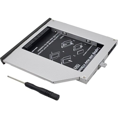 2016 Brand New 2nd HDD Caddy 9.5mm 2.5" SATA 3.0 SSD Case Hard Disk Enclosure for Lenovo ThinkPad T440P T540P W540 CD/DVD-ROM