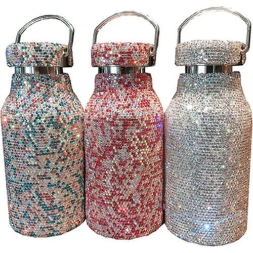 350ml/500ml Creative Clay Diamond Thermos Bottle Stainless Steel Vacuum Flask Coffee Mug Keep Hot and Cold Thermos Cup
