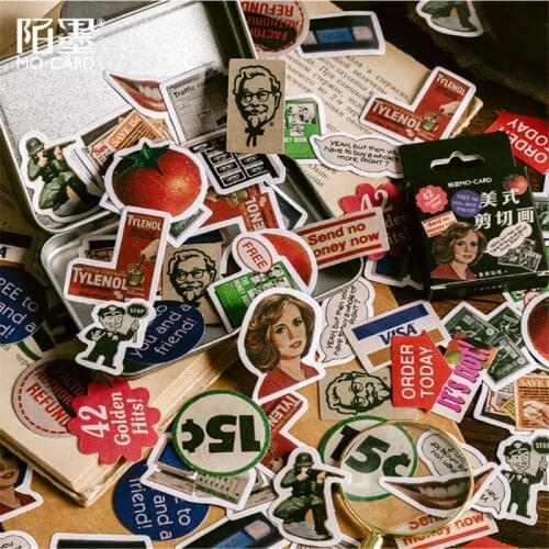 45pcs Fashion Wall Sticker Decals For Room Decoration Wallpaper Stickers Murals Tape DIY Decorative Label Stationery Tapes