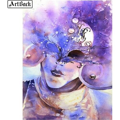 5d diy diamond painting watercolor woman square full 3d diamond embroidery full round diamond mosaic wall sticker sexy woman