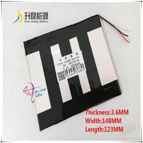 7.4V 9900mAH 36123148 Polymer lithium ion / Li-ion battery for tablet pc pi-po cu-be on-da ai-nol